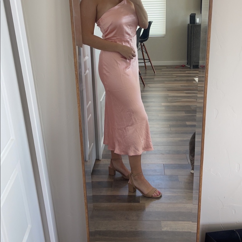 Billy J Kimbra Blush Midi Bridesmaid Dress- Size M/L